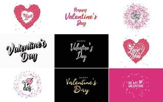 Valentine lettering with a heart design. suitable for use in Valentine's Day cards and invitations vector