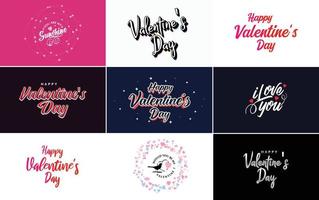 Valentine lettering with a heart design suitable for use in Valentine's Day cards and invitations vector