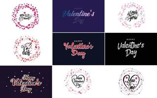 Valentine's lettering with a heart design suitable for use in Valentine's Day cards and invitations vector