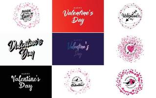 Valentine lettering with a heart design suitable for use in Valentine's Day cards and invitations vector