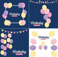 Happy Birthday text with balloons vector