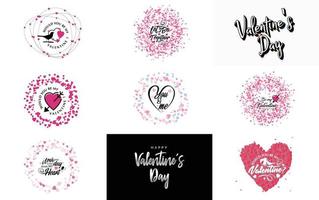 Valentine lettering with a heart design suitable for use in Valentine's Day cards and invitations vector