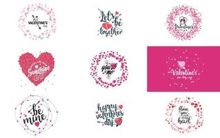 Valentine's lettering with a heart design suitable for use in Valentine's Day cards and invitations vector