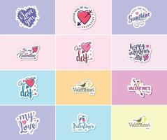 Valentine's Day Graphics Stickers to Share Your Love and Affection vector
