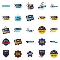 25 Professional Typographic Designs for a polished calling campaign Call Now vector