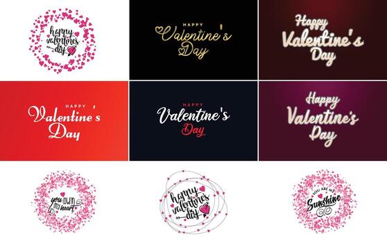 diseño de arte de palabras de amor con un fondo en forma de corazón y un efecto bokeh vector