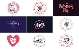 Valentine lettering with a heart design. Suitable for use in Valentine's Day cards and invitations vector