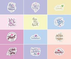 Valentine's Day Graphics Stickers for the Perfect Romantic Gesture vector