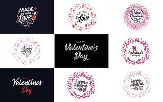 Valentine's word art design with a heart-shaped theme vector