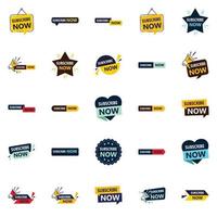 Get More Subscribers 25 Attention-Grabbing Vector Banners