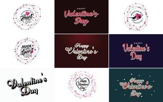 Valentine lettering with a heart design. Suitable for use in Valentine's Day cards and invitations vector