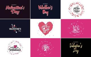 Valentine lettering with a heart design. Suitable for use in Valentine's Day cards and invitations vector