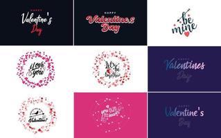 Valentine lettering with a heart design. Suitable for use in Valentine's Day cards and invitations vector