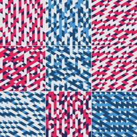 Cover with a geometric pattern with a red and blue color scheme vector