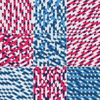 Cover with a geometric pattern with a red and blue color scheme vector