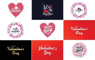Happy Valentine's Day banner template with a romantic theme vector