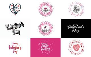 Valentine's Day label pack vector