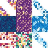 Square geometrical abstract backgrounds vector