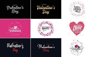 Valentine lettering with a heart design. Suitable for use in Valentine's Day cards and invitations vector