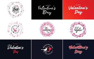 Valentine lettering with a heart design. Suitable for use in Valentine's Day cards and invitations vector