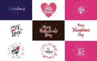 Valentine's lettering with a heart design. Suitable for use in Valentine's Day cards and invitations vector