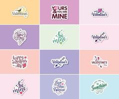 Valentine's Day Graphics Stickers to Show Your Love and Care vector