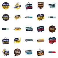 Earth Hour Vector Pack 25 Designs for Environmental Activists