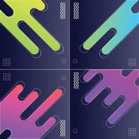 Pack of 4 Minimal Geometric Backgrounds with Bright and Trendy Colors vector