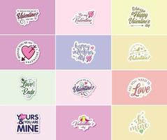 Valentine's Day Graphics Stickers to Share Your Love and Affection vector