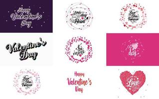 Valentine lettering with a heart design. suitable for use in Valentine's Day cards and invitations vector