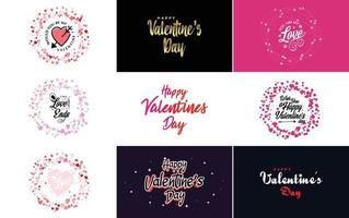 Valentine lettering with a heart design. Suitable for use in Valentine's Day cards and invitations vector