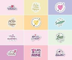 Valentine's Day Graphics Stickers to Show Your Love and Devotion vector