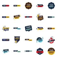 The Take Away Vector Collection 25 Flexible Designs for Food Delivery and Takeaway Advertising