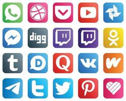 20 Social Media Icons for Your Designs such as wattpad. question. fb. quora and tumblr icons. Versatile and high quality vector