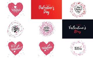 Be My Valentine lettering with a heart design. suitable for use in Valentine's Day cards and invitations vector