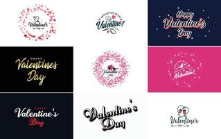 Be My Valentine lettering with a heart design. suitable for use in Valentine's Day cards and invitations vector