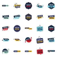 Start your next marketing campaign with the Upload Now Vector Bundle 25 Unique Designs Included