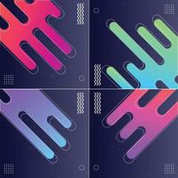 Pack of 4 Minimal Geometric Backgrounds with Bright and Trendy Colors vector