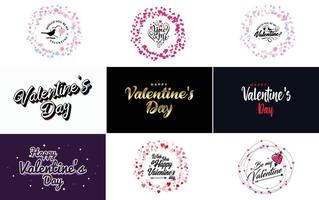 Be My Valentine lettering with a heart design. suitable for use in Valentine's Day cards and invitations vector