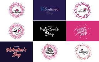 Valentine lettering with a heart design. Suitable for use in Valentine's Day cards and invitations vector