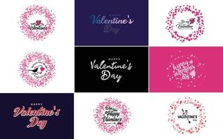 Valentine lettering with a heart design. Suitable for use in Valentine's Day cards and invitations vector