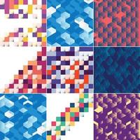 Pattern of colorful blocks with a shadow effect EPS10 vector