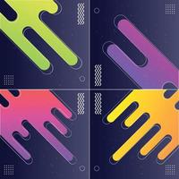 Abstract Gradient Shape Backgrounds Pack of 4 Cool and Modern Designs vector