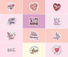 Valentine's Day Graphics Stickers to Share Your Love and Affection vector