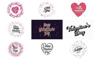 Be My Valentine lettering with a heart design. suitable for use in Valentine's Day cards and invitations vector