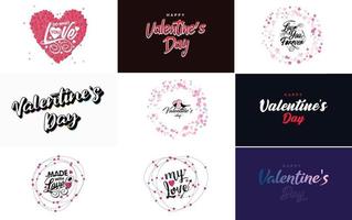 Be My Valentine lettering with a heart design. suitable for use in Valentine's Day cards and invitations vector