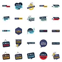 25 Professional Typographic Designs for a refined calling message Call Now vector