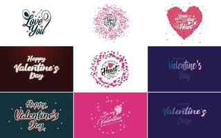 Be My Valentine lettering with a heart design. suitable for use in Valentine's Day cards and invitations vector