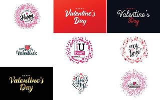 Valentine's Day label pack vector