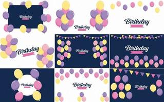 Happy Birthday text with balloons vector